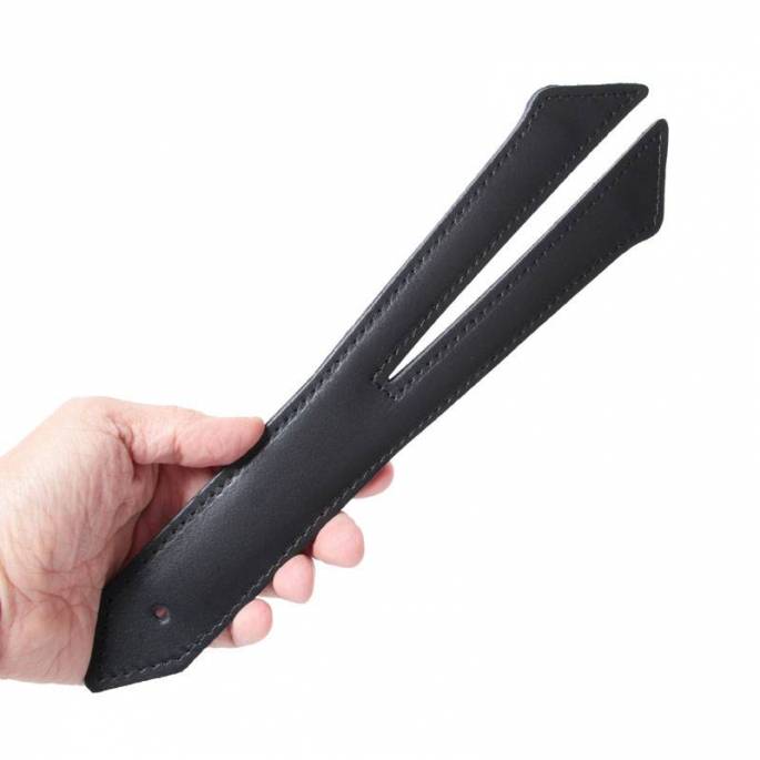 PADDLE DOPPEL LEDER SCHWARZ KURZ