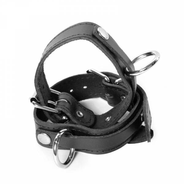 FINE BLACK LEATHER HANDCUFFS