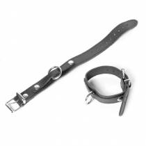 FEINE HANDSCHELLEN AUS SCHWARZEM LEDER