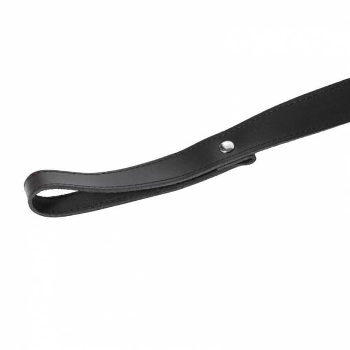 LAISSE CUIR MOUSQUETON CARRE ( L. 50 CM )