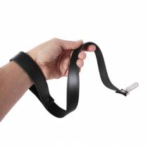 LAISSE CUIR MOUSQUETON CARRE ( 50 CM )