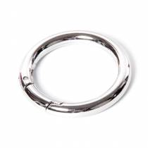 KARABINERHAKEN RING SILBER 45 MM
