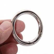 KARABINERHAKEN RING SILBER 45 MM