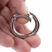 MOUSQUETON ANNEAU ARGENTE 35 MM