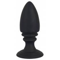 PLUG ANAL SILIKON SCHWARZ Ø4.6cm + VENTOUSE