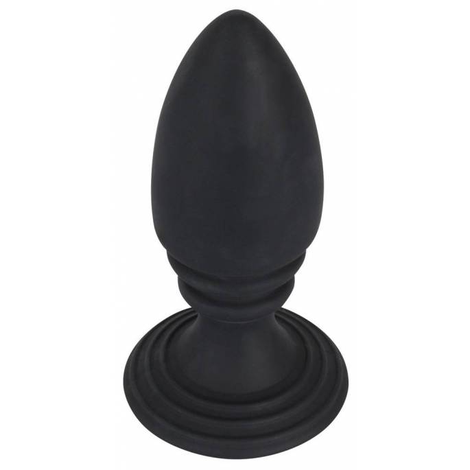 PLUG ANAL SILIKON SCHWARZ Ø4.6cm + VENTOUSE