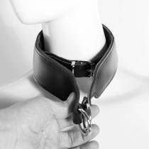 COLLIER CUIR + ANNEAU DE CONTRAINTE