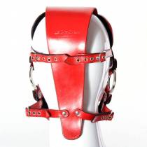 MASQUE PONY CUIR ROUGE