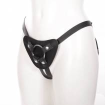 DILDOGESCHIRR LEDER SCHWARZ WEICH