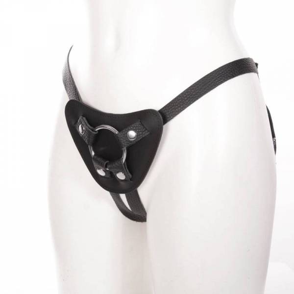 DILDOGESCHIRR LEDER SCHWARZ WEICH