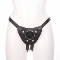 DILDOGESCHIRR LEDER SCHWARZ WEICH