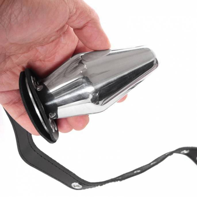 HARNAIS CUIR GODE METAL + PLUG INTÉGRÉ