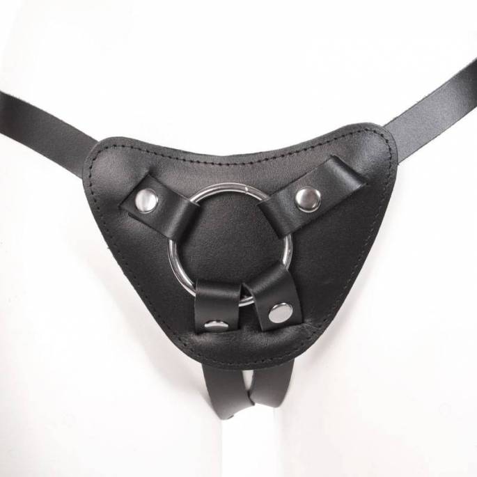 IMBRACATURA PER DILDO IN PELLE NERA