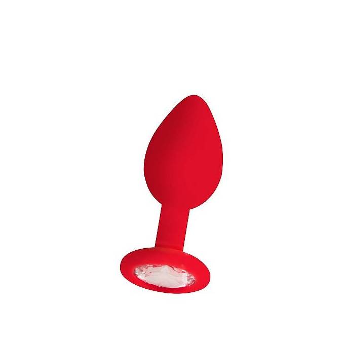 PLUG DIAMOND REGULAR SILICONE - ROT