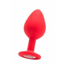 PLUG DIAMOND LARGE SILICONE - ROT