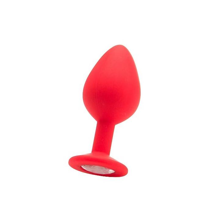PLUG DIAMOND LARGE SILICONE - RED