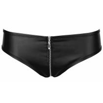 MICRO SHORT WETLOOK SCHWARZ