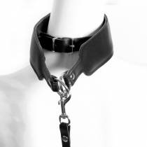 COLLIER CUIR + ANNEAU DE CONTRAINTE