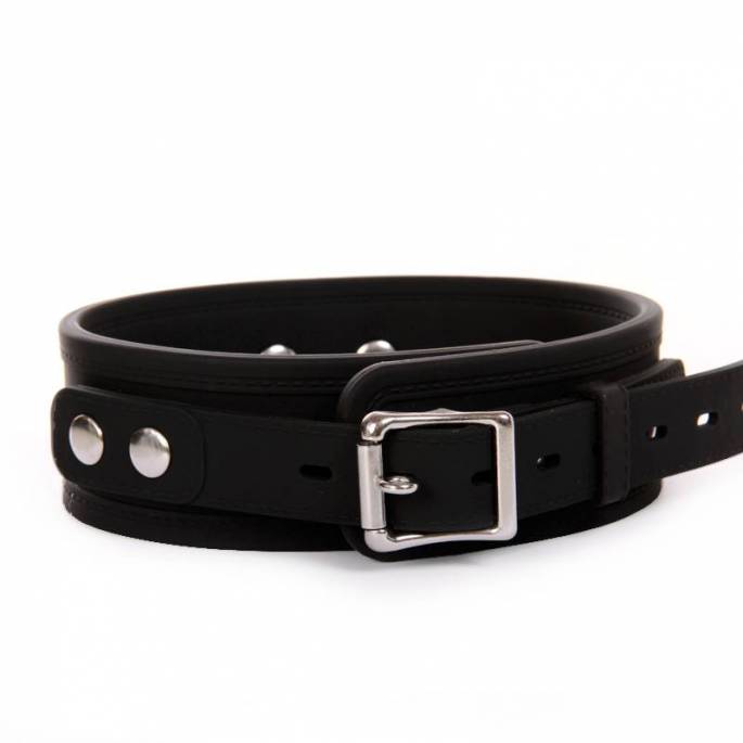 BREITES HALSBAND MIT VORHÄNGESCHLOSS AUS SILIKON