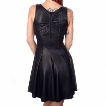 KURZES AUSGESTELLTES WETLOOK-KLEID