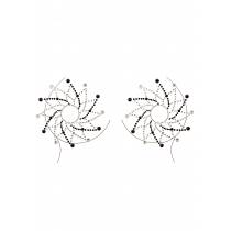 KÖRPERSCHMUCK SCHWARZ/SILBER FLORA - NIPPEL