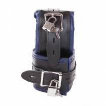 LEDERKNÖCHEL BREIT SCHWARZ UND BLAU