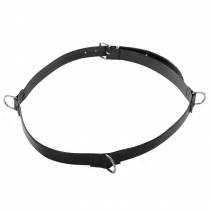 CEINTURE CUIR NOIR + ANNEAUX