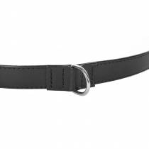 CEINTURE CUIR NOIR + ANNEAUX