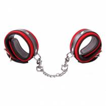 MANETTE IN PELLE NERA, CAMOSCIO ROSSO