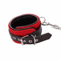 ESPOSAS DE CUERO NEGRO ANTE ROJO