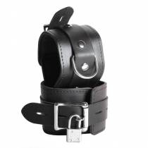 MENOTTES CUIR NOIR CADENASSABLES