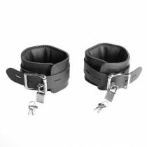 MENOTTES CUIR NOIR CADENASSABLES