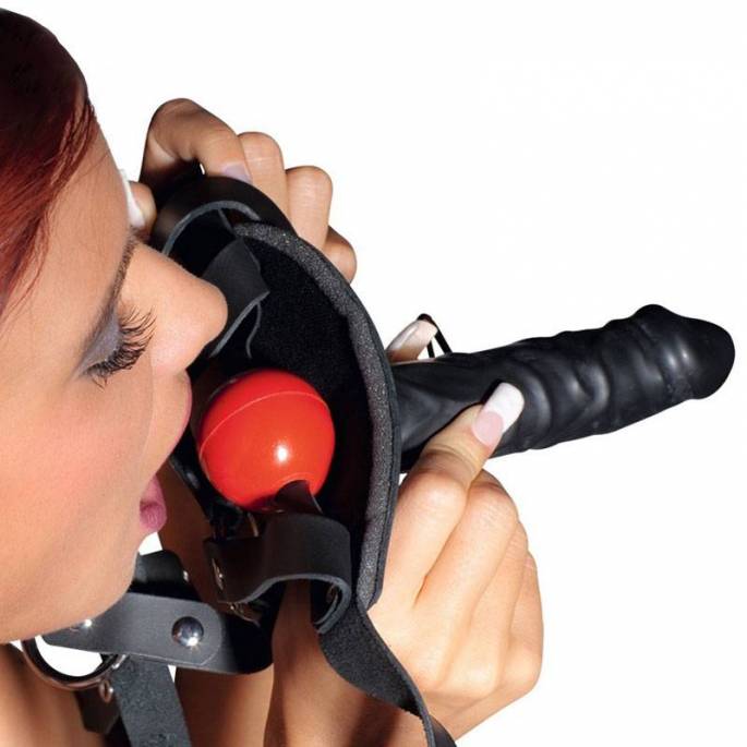 PENIS HARNESS AND BALL GAG