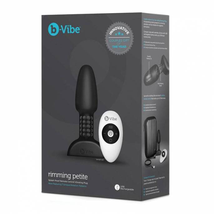 RIMMING PETITE PLUG ANAL VIBRANT NOIR AVEC BILLES ROTATIVES