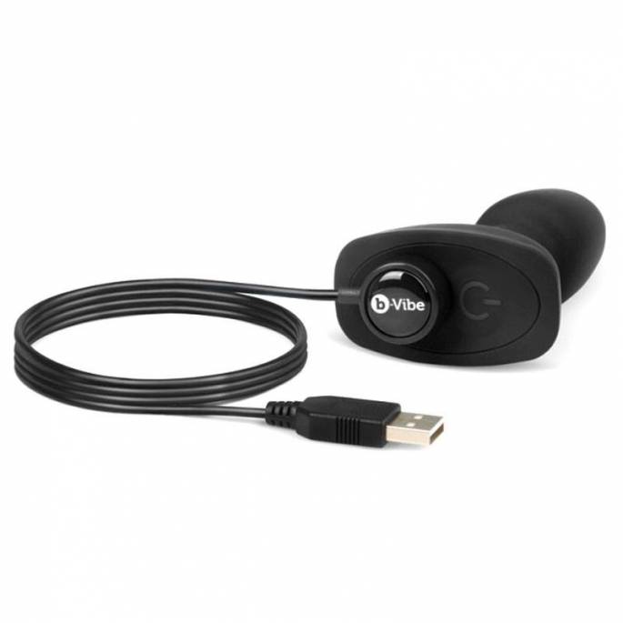 RIMMING KLEINER VIBRIERENDER ANALPLUG SCHWARZ MIT ROTIERENDEN KUGELN