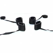 SET MIT 4 GURTEN + HANDSCHELLEN + NYLONDÜBEL