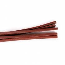 MARTINET CUIR MARRON 6 BRINS MOUSQUETON