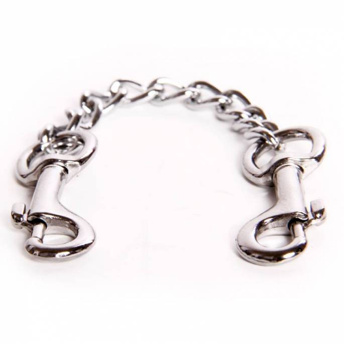 CHROMKETTE 10CM + 2 KARABINERHAKEN