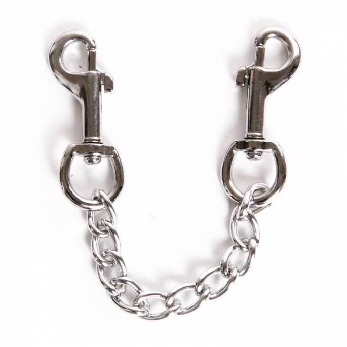 CHROMKETTE 10CM + 2 KARABINERHAKEN