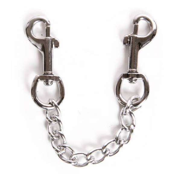 CHROMKETTE 10CM + 2 KARABINERHAKEN