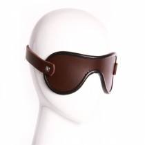 MASQUE AVEUGLANT CUIR MARRON ÉPAIS