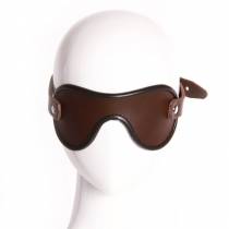 MASQUE AVEUGLANT CUIR MARRON ÉPAIS