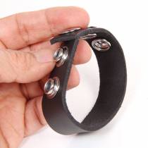 COCKRING CUIR 3 PRESSIONS