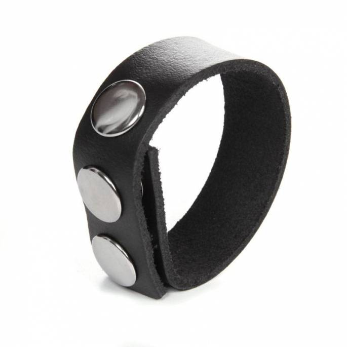 COCKRING CUIR 3 PRESSIONS