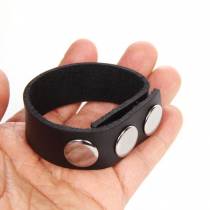 COCKRING LEDER 3 DRUCKKNÖPFE