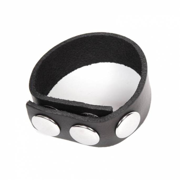 COCKRING CUIR 3 PRESSIONS
