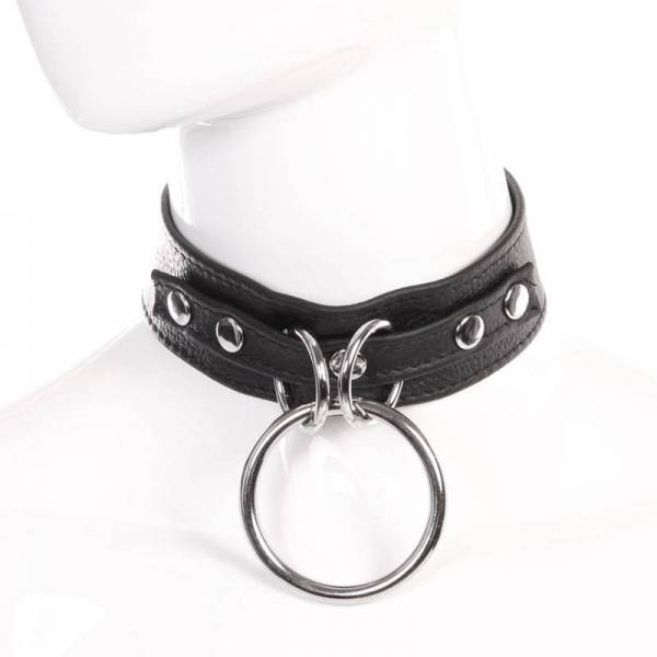 NECKLACE LEATHER BIG RING