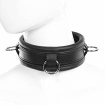 BLACK LEATHER NECKLACE