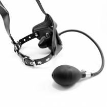 KOPFGESCHIRR + KNEBEL ABNEHMBARER AUFBLASBARER SCHWANZ