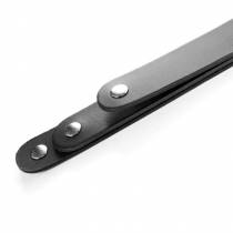 PADDLE SLAPPER CUIR NOIR 3 BANDES